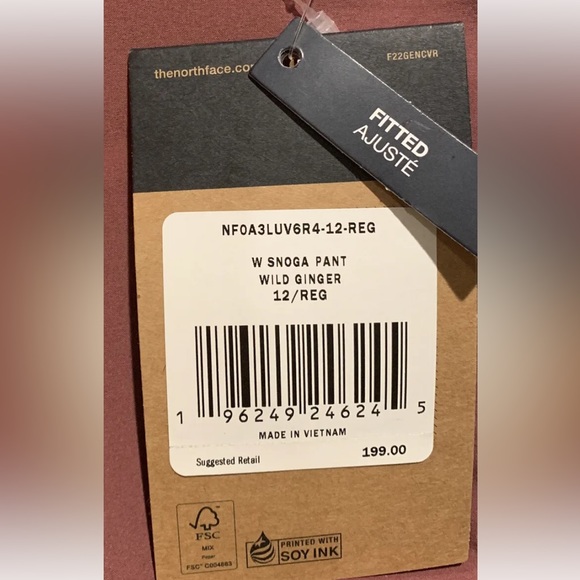 The North Face Women’s Snoga Ski Pant High Waist Wild Ginger Slim Fit NWT - Picture 12 of 13